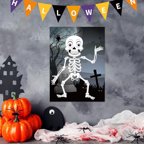Halloween Pin The Teeth on The Skeleton Skull Game - Mr. Bones Variation