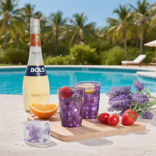 Purple Plastic Cups - 10 oz Disposable Glitter Tumblers for Wedding Party - Variation of Purple