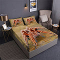 Spooky Spider Tarantula Fitted Sheet Set Queen 3PCS Bedding with Pillowshams