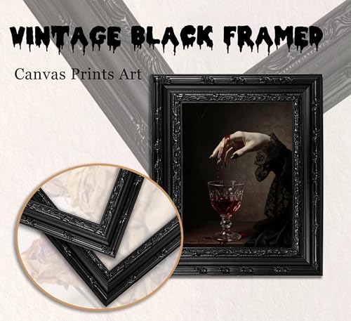 Blood Hand Gothic Wall Art – Victorian Dark Academia Frame, 16x12 Inches