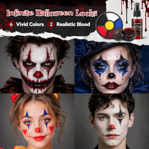Halloween SFX Clown Makeup Kit with Fake Blood & Accessories - Variation SFX05