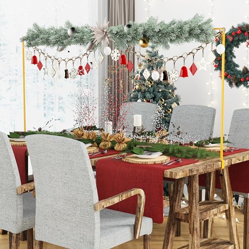 Gold Over The Table Rod Stand with Clamps - Adjustable Table Arch Banner Holders