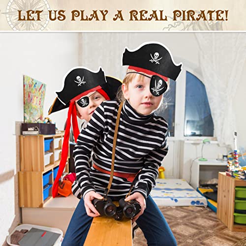 Pirate Costume Accessories Set - 72 Pcs Pirate Hats & Eye Patches - Kids & Adults, Party & Halloween