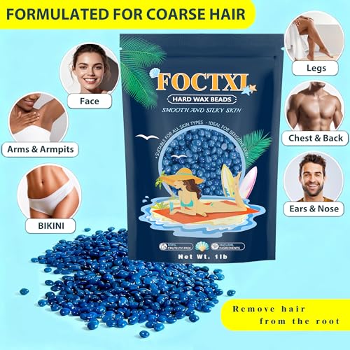 Hard Wax Beads for Hair Removal - Coarse & Sensitive Skin Formula 1lb