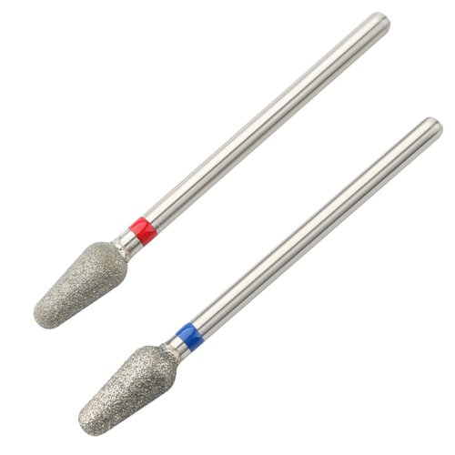QUNZHAO 2Pcs Diamond Nail Drill Bits Carbide Conical Micro Cuticle Remover Bit for Under Nail Dead Skin Cleaning Cuticle Remove Nail Art Design Manicure(03 set)