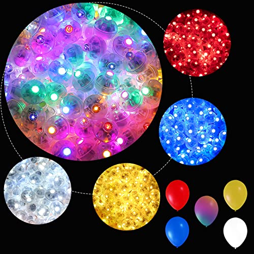 Mix-Color 200-Pack Waterproof Mini LED Balloon Lights - Battery Powered Party Decor