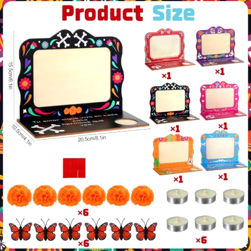Dia De Los Muertos Decorative Picture Frame - Medium Horizontal Altar Decor