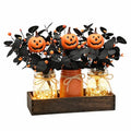 Lighted Halloween Pumpkin Mason Jar Centerpiece for Home Decor