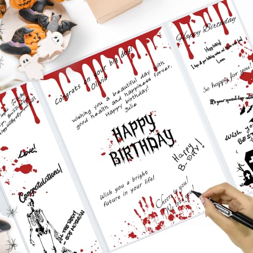 Halloween Horror Birthday Banner Guestbook Party Decorations Set