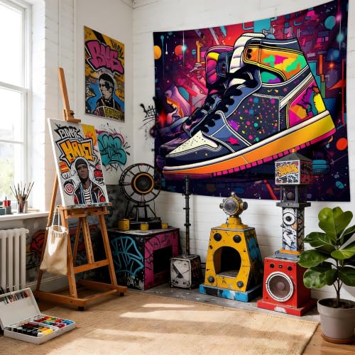 Basketball Shoes Tapestry Wall Decor 90x70in - Sneaker Poster for Room
