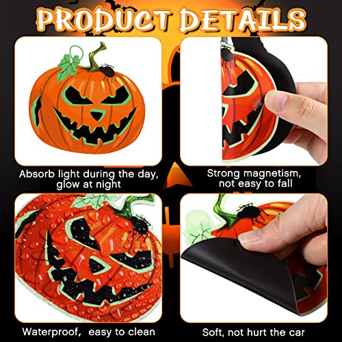 Halloween Car Magnets Set - 18 Luminous Magnetic Stickers for Decorations