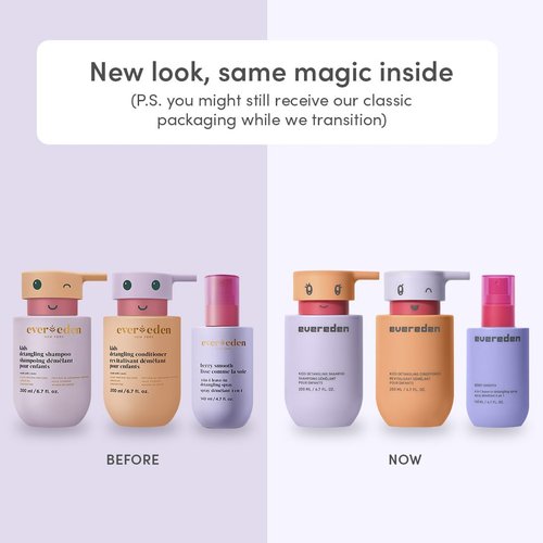 Evereden Kids Haircare Set - Detangling Shampoo, Conditioner & Spray for Pain-Free Styling | Vegan & Sulfate-Free
