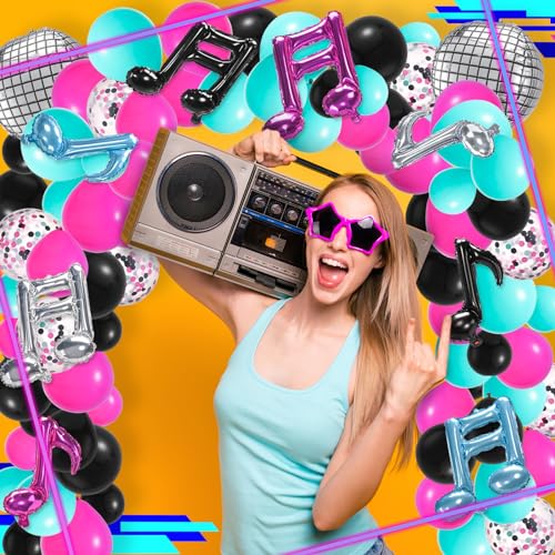 Music Balloon Arch Kit 140 Pcs for Party Decorations Birthday Celebration