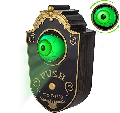 Animated Haunted Eye Doorbell with Spooky Sounds - Halloween Decor
