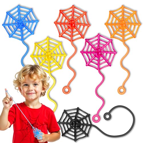 Spider Web Sticky Hands - Halloween Kids Party Favors & Decorations, 30 Pack