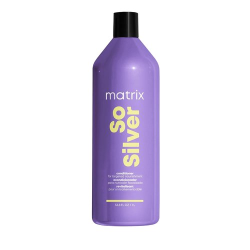 Matrix So Silver Deep Conditioning Conditioner - Revitalize Dull Blonde & Silver Hair | Vegan Formula for Dry, Damaged Hair