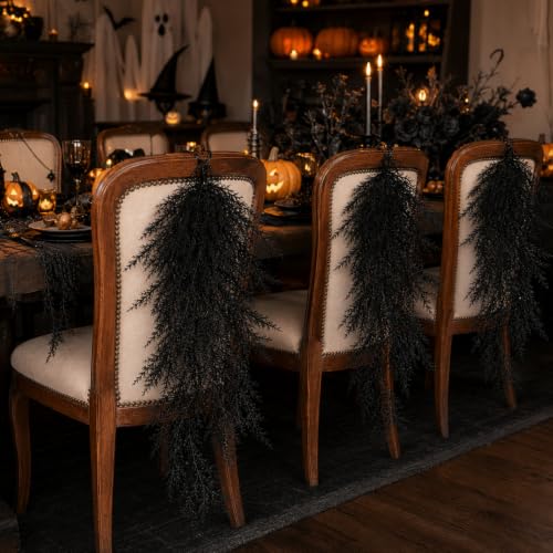 Black Teardrop Swags 4 Pack - Halloween Gothic Outdoor Decor, 32 Inch