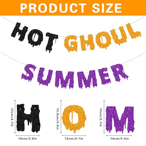 Summerween Banner Glitter Spooky Summer Halloween Photo Booth Decor