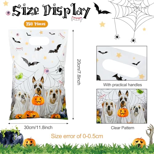 Halloween Ghost Dog Candy Bags Pack of 150 - Trick or Treat Gift Bags