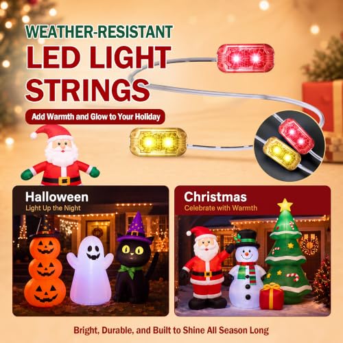 Air Blower for Inflatable with 6 Colorful LED Light String - 0.85A Waterproof Kit - Variation of THIS listing