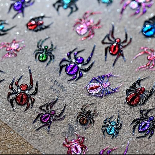 Halloween 5D Embossed Spider Nail Stickers Color 044 for Nail Art & Manicure