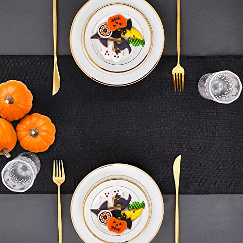 Black Burlap Table Runners 12x84 Inch 2 Pack Rustic Boho Decor - Variation of THIS listing