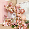 Rose Gold Balloon Arch Kit with 129 Balloons for Party Decorations