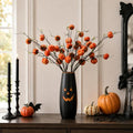 38 Inch Artificial Pumpkin Branch Set - 2 Pieces Orange Fall Autumn Decor