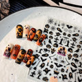 Halloween Nail Stickers for Nail Art - Ghost Vintage Design, 1 Sheet