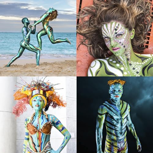 Face and Body Paint 1 Stroke Split Cake - Magpie 30g Professional Rainbow Makeup