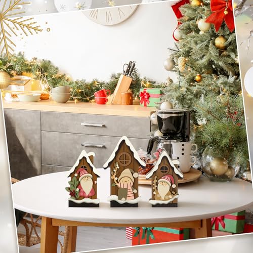 Christmas Wooden Gnome Table Decor Set - House and Gnome Variations