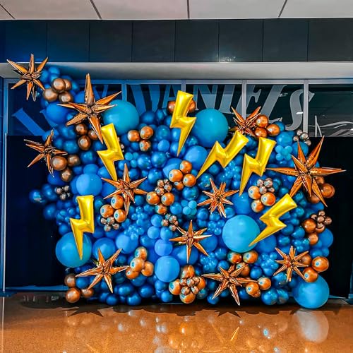 Giant Lightning Bolt Balloons 6-Pack - 45 Inch Superhero Party Decor