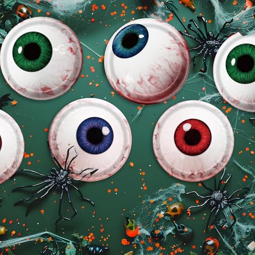 40Pcs Halloween Eyeball Paper Plates Spooky Party Dinnerware - Creepy Eye Design