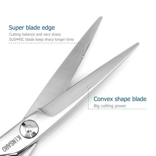 Hair Scissors left hand 5.5 Inch Hair Shears Left Hand Hair Cutting Scissors Lefty Barber Shears Left Handed KINSARO for Hairdresser Barber or Home Use