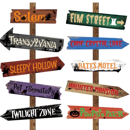 Halloween Party Directional Signs Set - 20PCS Spooky Yard & Wall Decor | Rustic BCUS-Halloween.Signs-Rustic