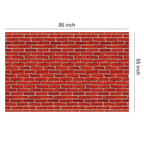 Red Brick Tablecloth Decorations 3-Pack - Party Table Cover & Backdrop
