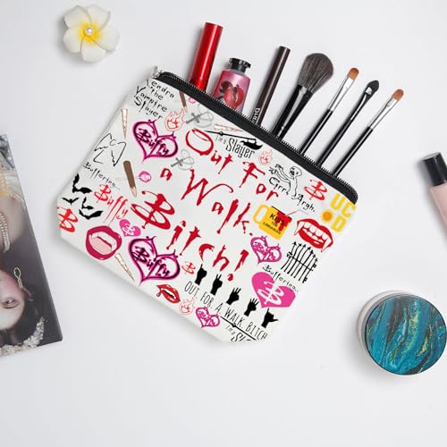Buffy Inspired Makeup Pouch Bag - Vampire Slayer Cosmetic Bag Halloween Gift - Variation B