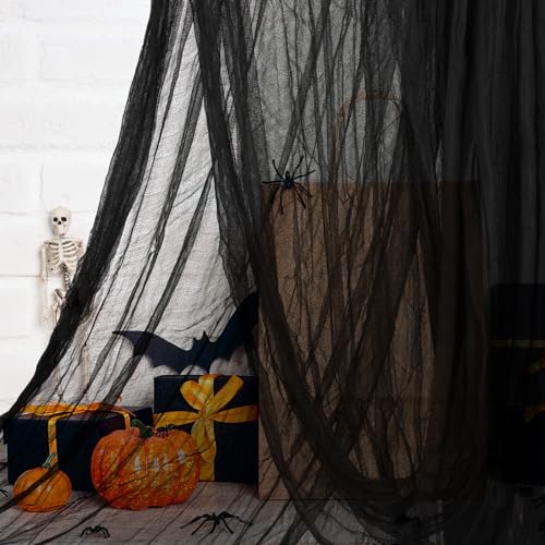 Halloween Creepy Black Cloth - 200 x 85 Inch Haunted House Party Decoration