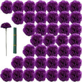 Purple Artificial Marigold Flowers Set of 100 for Day of the Dead & Festivals - Faux Silk Decor