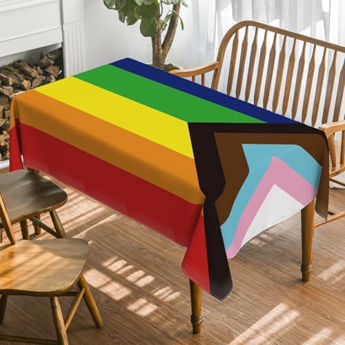 Rainbow Tablecloth 60x140 Inch Rectangular LGBT Pride Party Decor