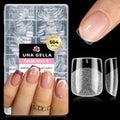 Extra Short Square Nail Tips - 504pcs Clear Fake Nails for DIY Manicure
