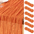 Orange Cheesecloth Table Runners 6 Pack Summer Boho Decor - DeZerlor Variation