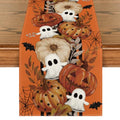 Halloween Table Runner 13x72 Inch Orange Polyester Decor for Party & Home