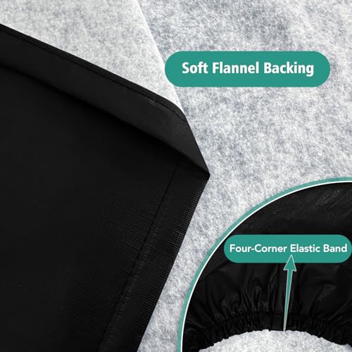 Waterproof Rectangle Tablecloth for 6ft Folding Tables - Black, 30x72 Inches - Pack of 6