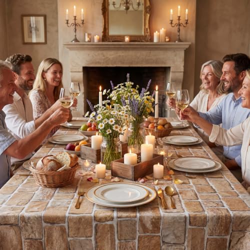 Rustic Brick Tablecloth Roll - 200 Ft x 54 In Stone Pattern Backdrop