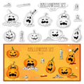 Halloween Words Clear Stamp Set for Card Making and Scrapbooking - Nk-051