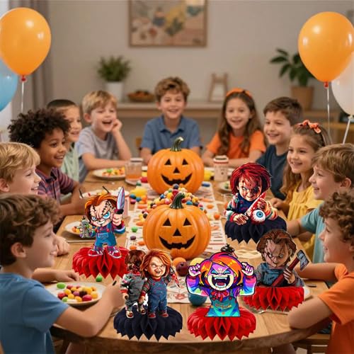 Halloween Horror Honeycomb Centerpieces - 8pcs Party Table Decorations