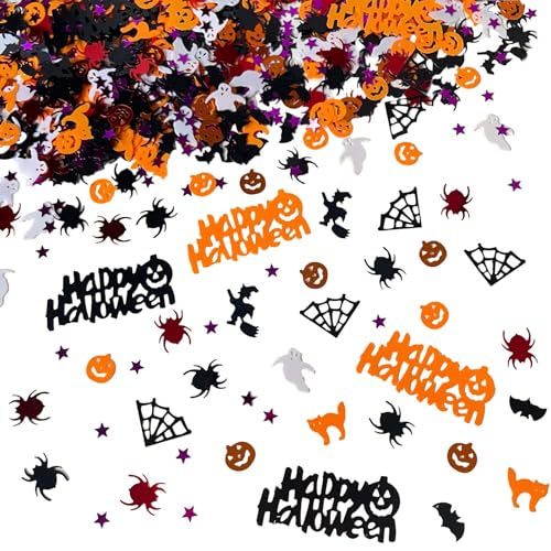 Halloween Glitter Confetti - Spooky Shapes & Metallic Colors - Happy Halloween Variation