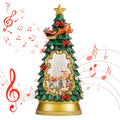 Christmas Snow Globe Lantern with Reindeer Vehicle - Musical & Timer Decor