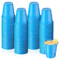 Roshtia 100 Pcs 2 oz Light Blue Plastic Shot Cups for Parties & Events